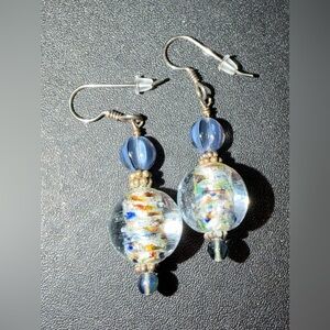 Elegant Multicolor Glass Bead Earrings
